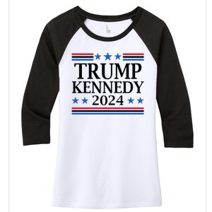 Trump Kennedy 2024 Pro Republican Eleciton Women's Tri-Blend 3/4-Sleeve Raglan Shirt