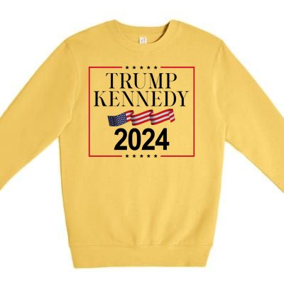 Trump Kennedy 2024 Usa Flag Election Premium Crewneck Sweatshirt