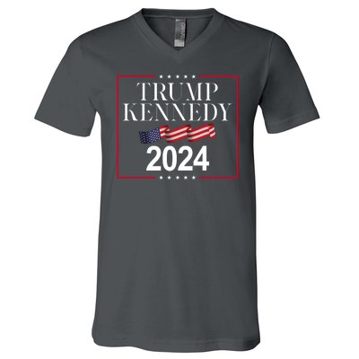 Trump Kennedy 2024 Usa Flag Election V-Neck T-Shirt