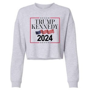 Trump Kennedy 2024 Usa Flag Election Cropped Pullover Crew