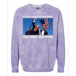 Trump King Assassination Attempt 2024 Shoot Colorblast Crewneck Sweatshirt