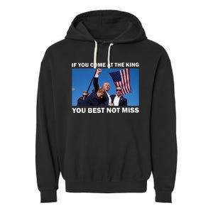 Trump King Assassination Attempt 2024 Shoot Garment-Dyed Fleece Hoodie