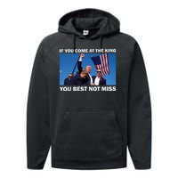 Trump King Assassination Attempt 2024 Shoot Performance Fleece Hoodie