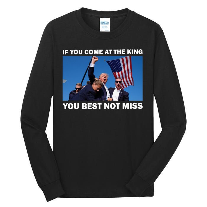 Trump King Assassination Attempt 2024 Shoot Tall Long Sleeve T-Shirt