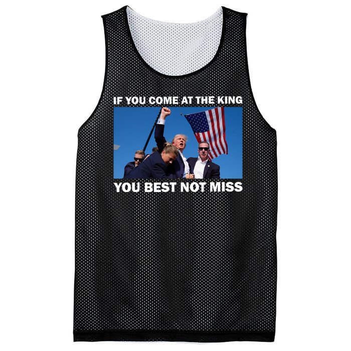 Trump King Assassination Attempt 2024 Shoot Mesh Reversible Basketball Jersey Tank