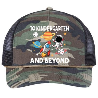 To Kindergarten And Beyond Astronaut Back To School Retro Rope Trucker Hat Cap