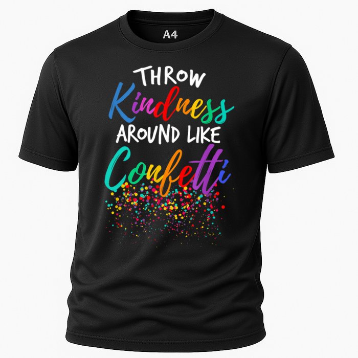 Throw Kindness Around Like Confetti Kind Teacher Kid Cooling Performance Crew T-Shirt