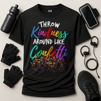 Throw Kindness Around Like Confetti Kind Teacher Kid Cooling Performance Crew T-Shirt