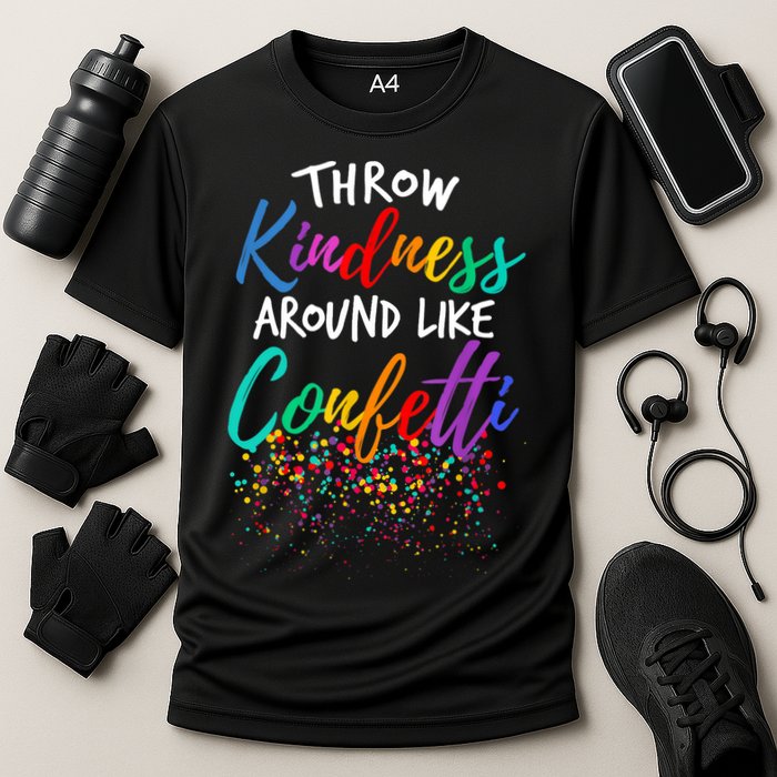 Throw Kindness Around Like Confetti Kind Teacher Kid Cooling Performance Crew T-Shirt
