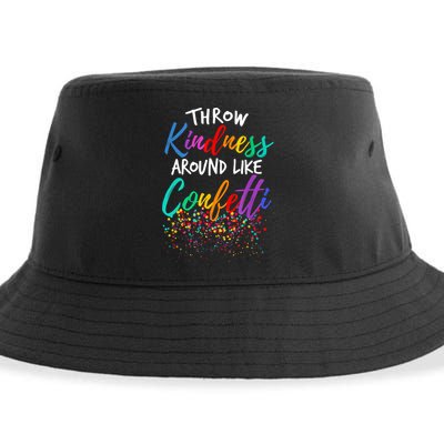 Throw Kindness Around Like Confetti Kind Teacher Kid Sustainable Bucket Hat