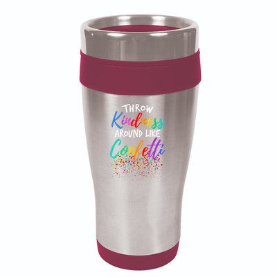 Throw Kindness Around Like Confetti Kind Teacher Kid 16oz Travel Tumbler