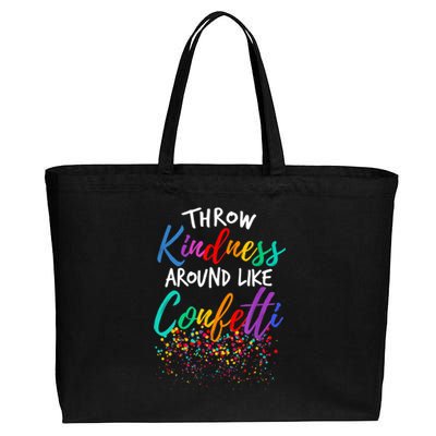 Throw Kindness Around Like Confetti Kind Teacher Kid Cotton Canvas Jumbo Tote