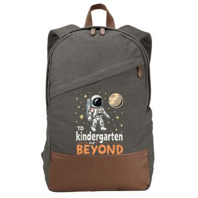 To Kindergarten And Beyond Astronaut Back To School Cotton Canvas Backpack