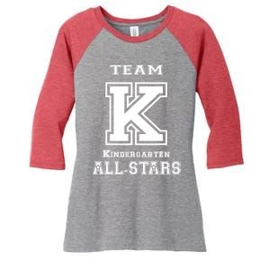 Team Kindergarten All-stars Sport Jersey Women's Tri-Blend 3/4-Sleeve Raglan Shirt