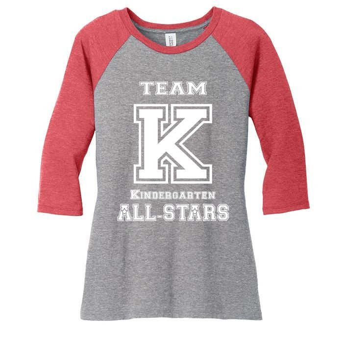 Team Kindergarten All-stars Sport Jersey Women's Tri-Blend 3/4-Sleeve Raglan Shirt