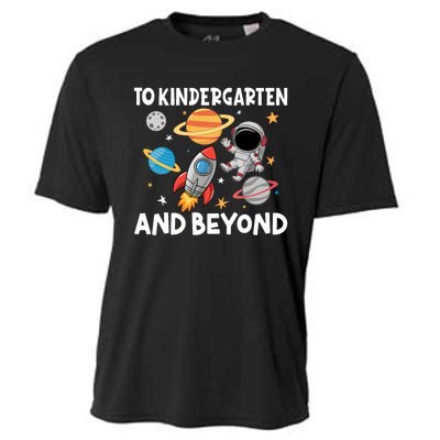 To Kindergarten And Beyond Astronaut Back To School Cooling Performance Crew T-Shirt