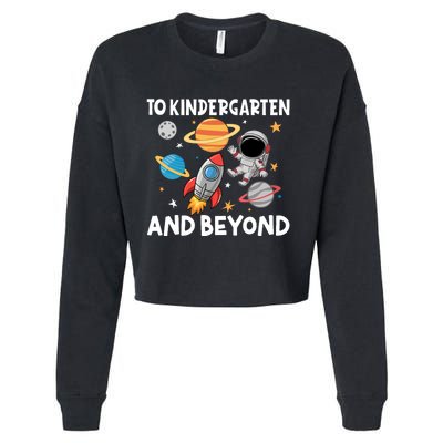 To Kindergarten And Beyond Astronaut Back To School Cropped Pullover Crew