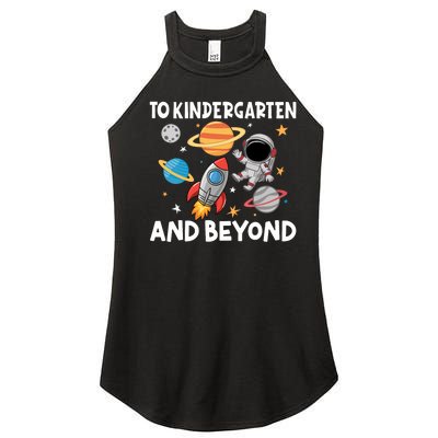 To Kindergarten And Beyond Astronaut Back To School Women’s Perfect Tri Rocker Tank