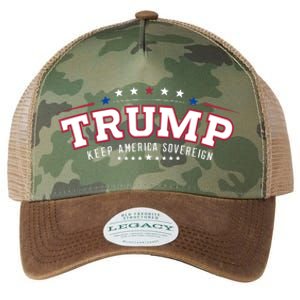 Trump Keep America Sovereign Vote 2024 Legacy Tie Dye Trucker Hat