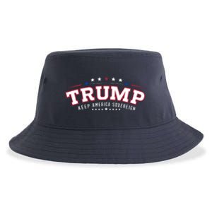 Trump Keep America Sovereign Vote 2024 Sustainable Bucket Hat