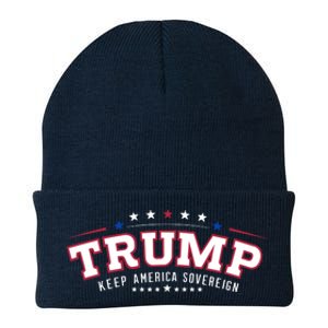 Trump Keep America Sovereign Vote 2024 Knit Cap Winter Beanie