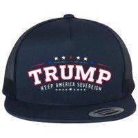 Trump Keep America Sovereign Vote 2024 Flat Bill Trucker Hat