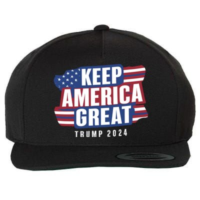 Trump Keep America Great 2024 Vote Wool Snapback Cap