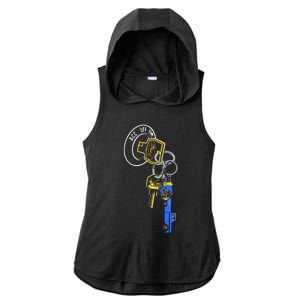 Trillion Keys Acc Off Ign Post Ladies PosiCharge Tri-Blend Wicking Draft Hoodie Tank