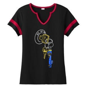 Trillion Keys Acc Off Ign Post Ladies Halftime Notch Neck Tee