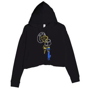 Trillion Keys Acc Off Ign Post Crop Fleece Hoodie