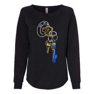 Trillion Keys Acc Off Ign Post Womens California Wash Sweatshirt