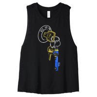 Trillion Keys Acc Off Ign Post Women's Racerback Cropped Tank