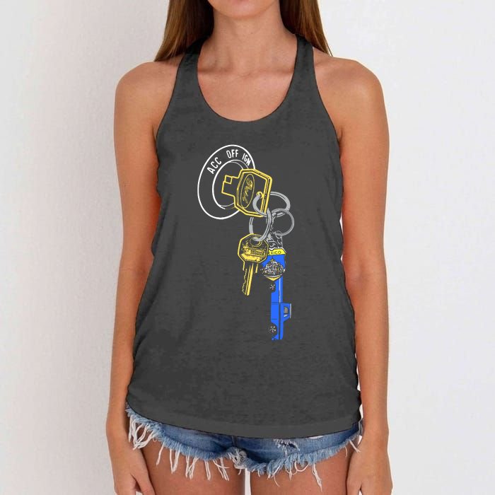 Trillion Keys Acc Off Ign Post Women's Knotted Racerback Tank