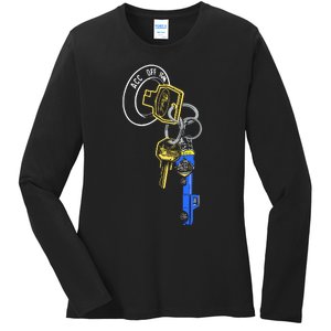 Trillion Keys Acc Off Ign Post Ladies Long Sleeve Shirt