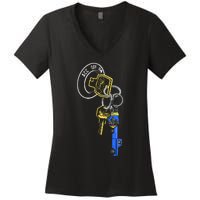 Trillion Keys Acc Off Ign Post Women's V-Neck T-Shirt