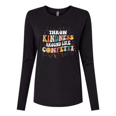 Throw Kindness Around Like Confetti Retro Anti Bullying Gift Womens Cotton Relaxed Long Sleeve T-Shirt