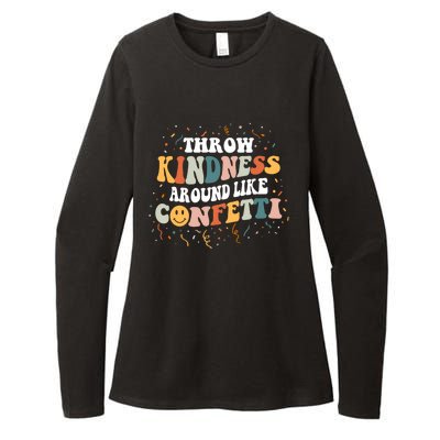 Throw Kindness Around Like Confetti Retro Anti Bullying Gift Womens CVC Long Sleeve Shirt