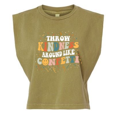 Throw Kindness Around Like Confetti Retro Anti Bullying Gift Garment-Dyed Women's Muscle Tee