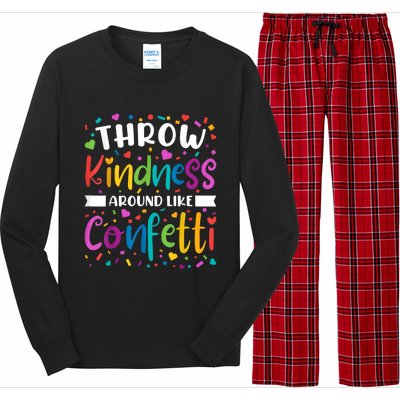 Throw Kindness Around Like Confetti Kind Teacher Long Sleeve Pajama Set