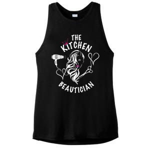 The Kitchen Beautician Hairdressers At Home Queen Of Hair Gift Ladies PosiCharge Tri-Blend Wicking Tank