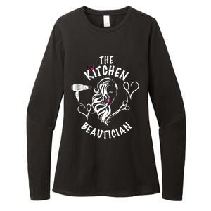 The Kitchen Beautician Hairdressers At Home Queen Of Hair Gift Womens CVC Long Sleeve Shirt