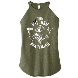 The Kitchen Beautician Hairdressers At Home Queen Of Hair Gift Women's Perfect Tri Rocker Tank