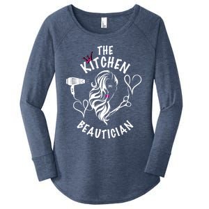 The Kitchen Beautician Hairdressers At Home Queen Of Hair Gift Women's Perfect Tri Tunic Long Sleeve Shirt