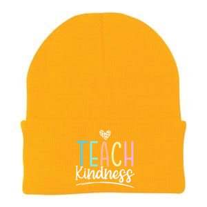 Teach Kindness Be Kind Inspirational Motivational Gift Knit Cap Winter Beanie