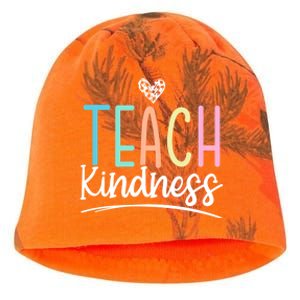 Teach Kindness Be Kind Inspirational Motivational Gift Kati - Camo Knit Beanie