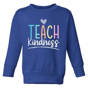 Teach Kindness Be Kind Inspirational Motivational Gift Toddler Sweatshirt