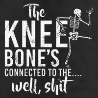The Knee BoneS Connected To The Well Shit Amputee Gifts Golf Towel
