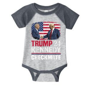 Trump Kennedy Checkmate 2024 Vote For Trump And Kennedy Infant Baby Jersey Bodysuit