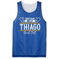 Thiago Keep Calm And Let Thiago Handle That Gift Mesh Reversible Basketball Jersey Tank