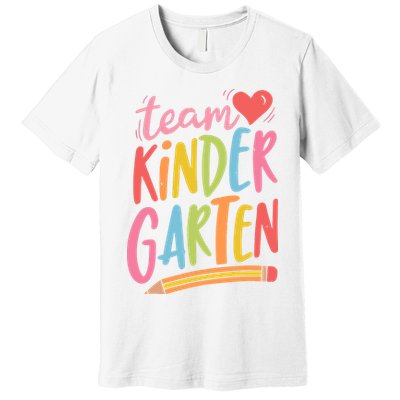Team Kindergarten Crew Teacher Kinder Squad Premium T-Shirt